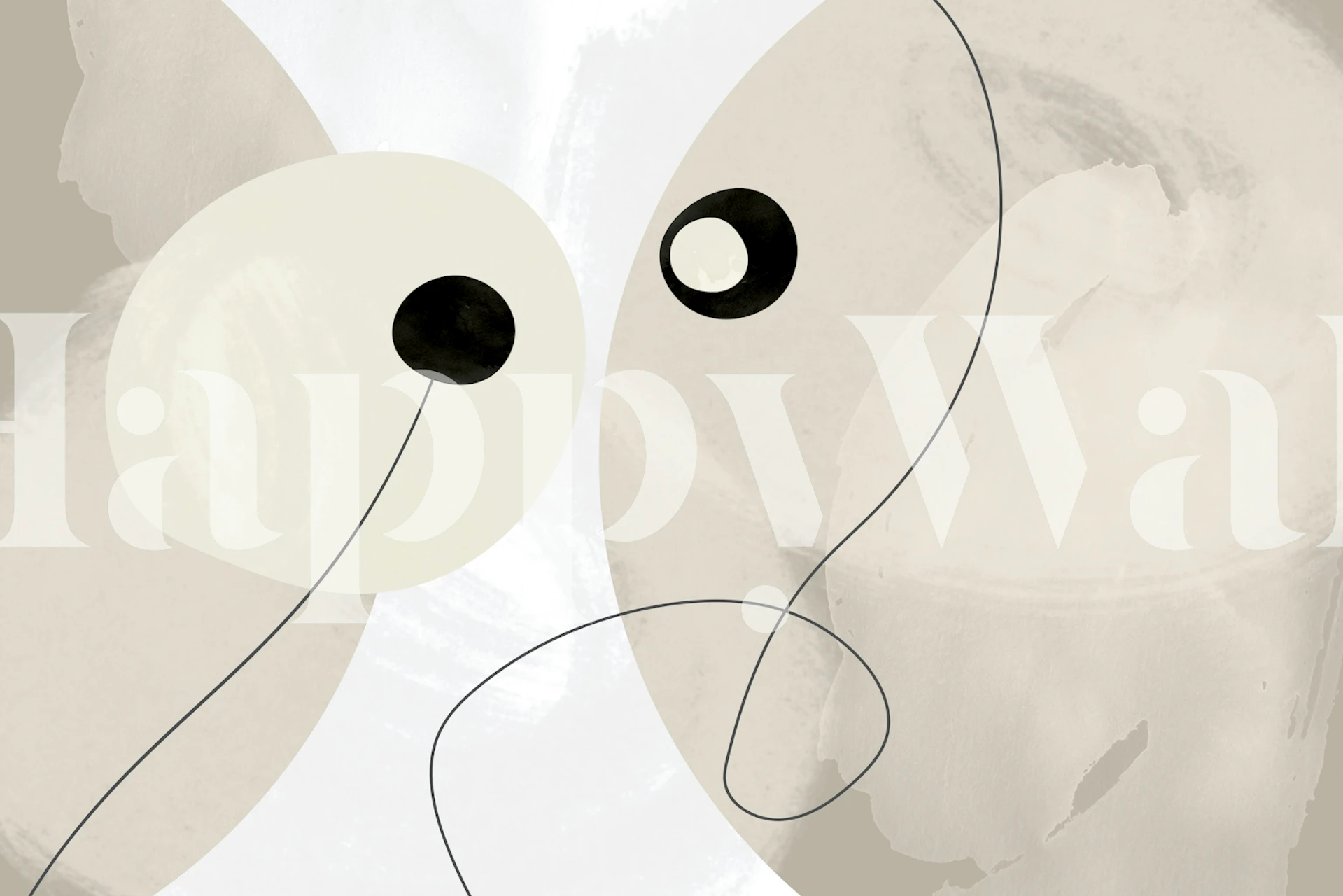 tapeta Mid Century Circles XII v místnosti