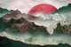 Red moon emerald mountains