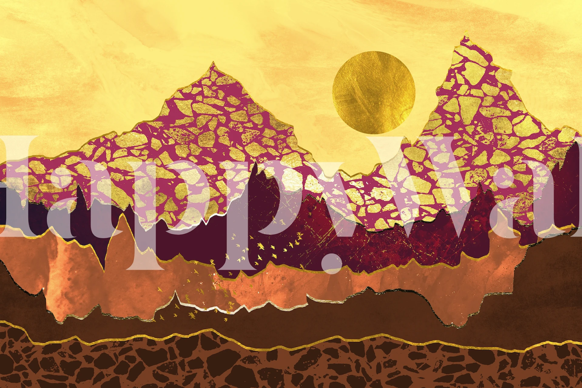 Papier peint vibrant extravagant world dans une pièce