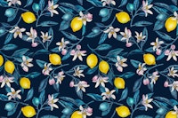 Lemons and blooms tapeta