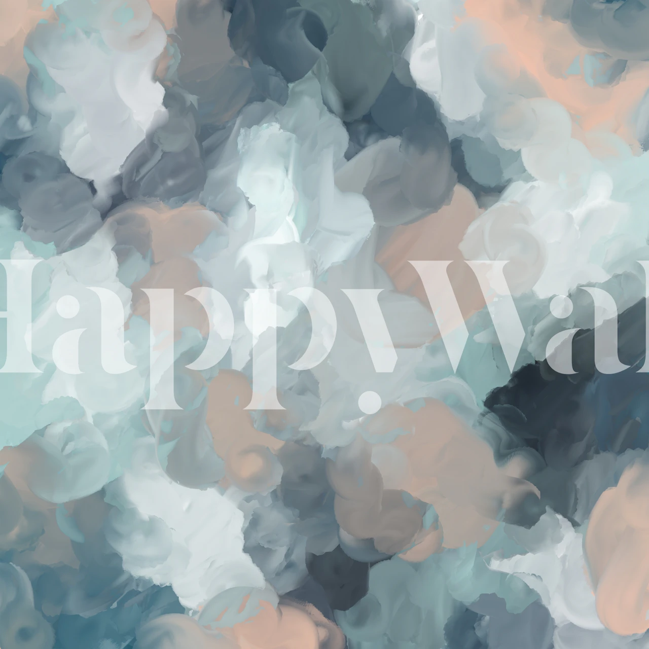 abstract artistic dot brush strokes wall mural in soft colors