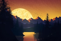Pine Trees Valley wallpaper