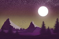 Fúchsia mountains papel de parede