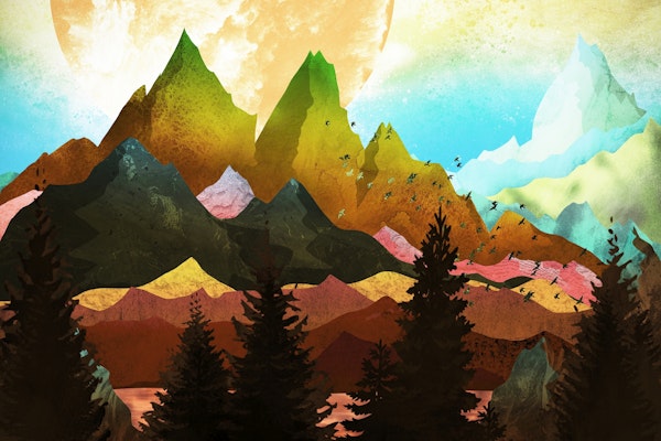 The colorful mountains