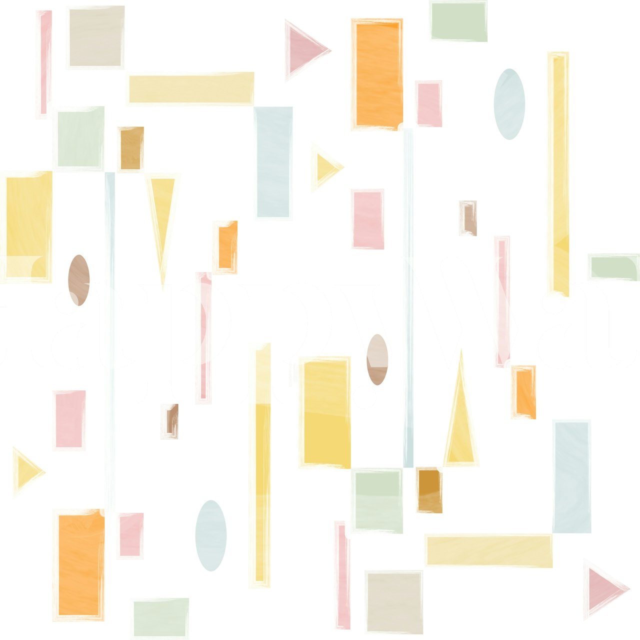 Kleurrijke geometrische 1 in een kamer