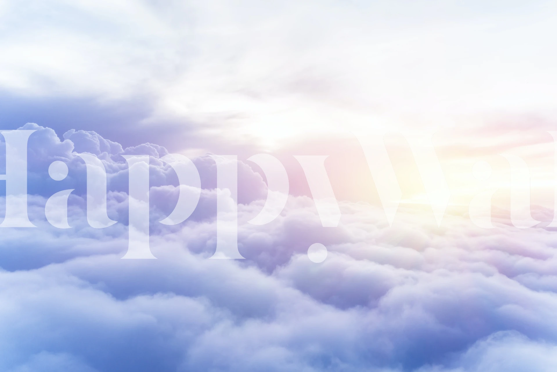 Papier peint Dreamy clouds II dans une pièce