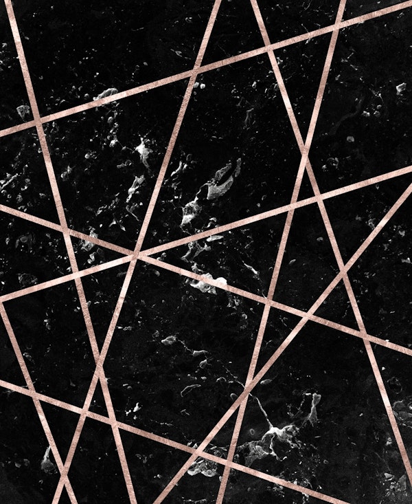 Black Marble Rose Gold Geo 1