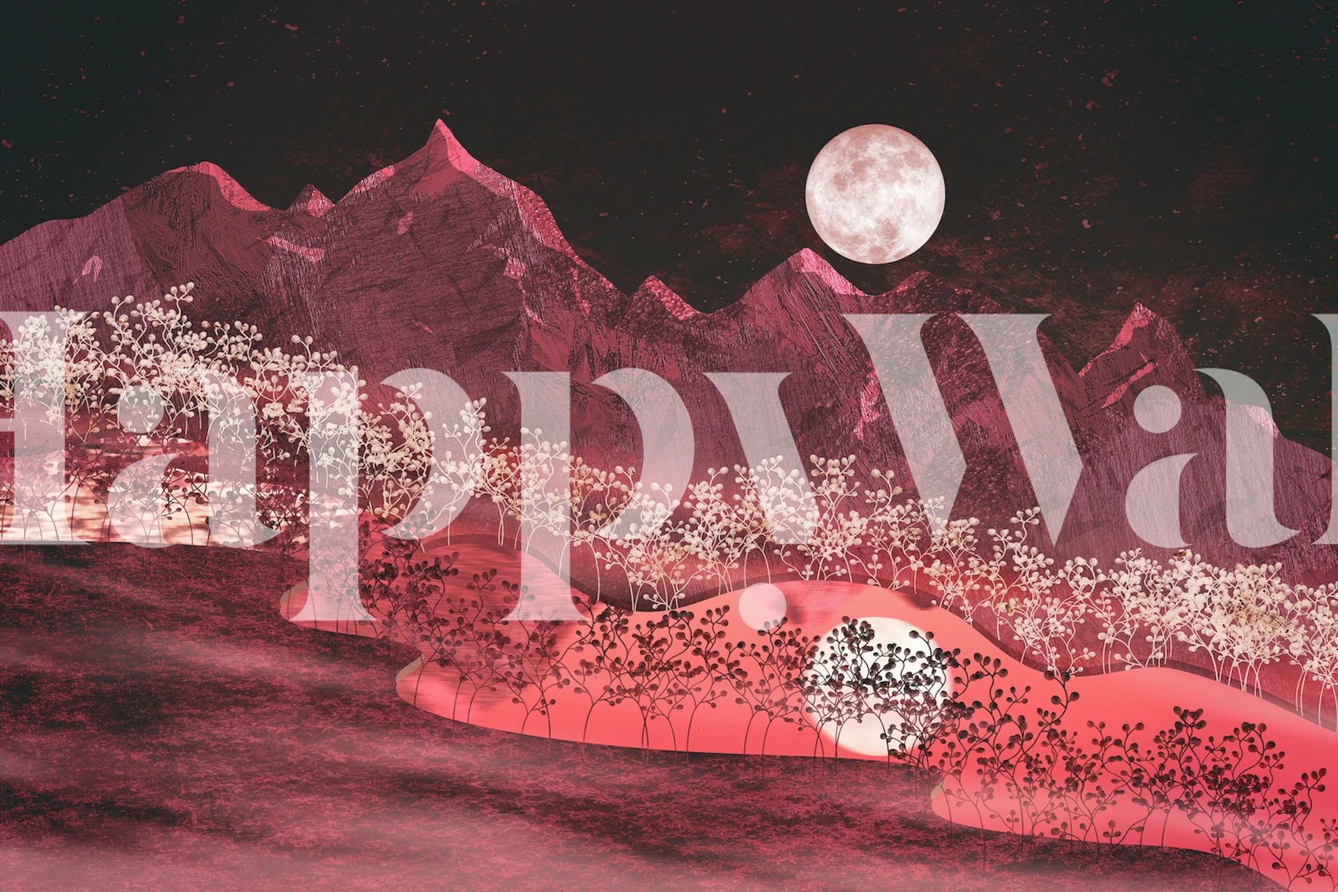 Red River wallpaper design in a room