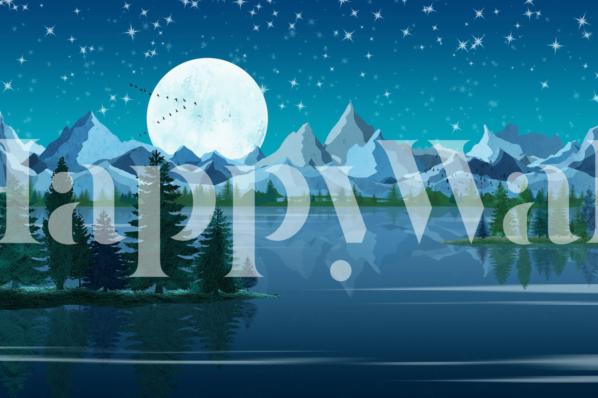 Papel de parede The Blue Valley com montanhas serenas