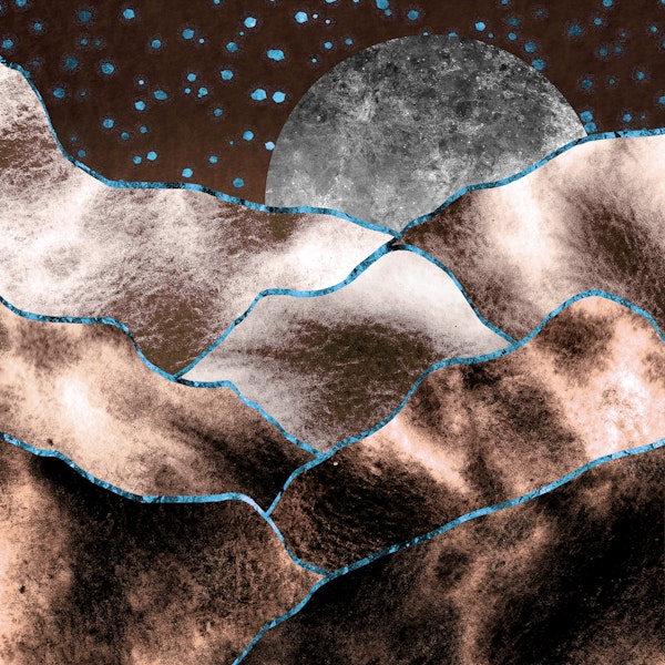 Abstract copper mountains