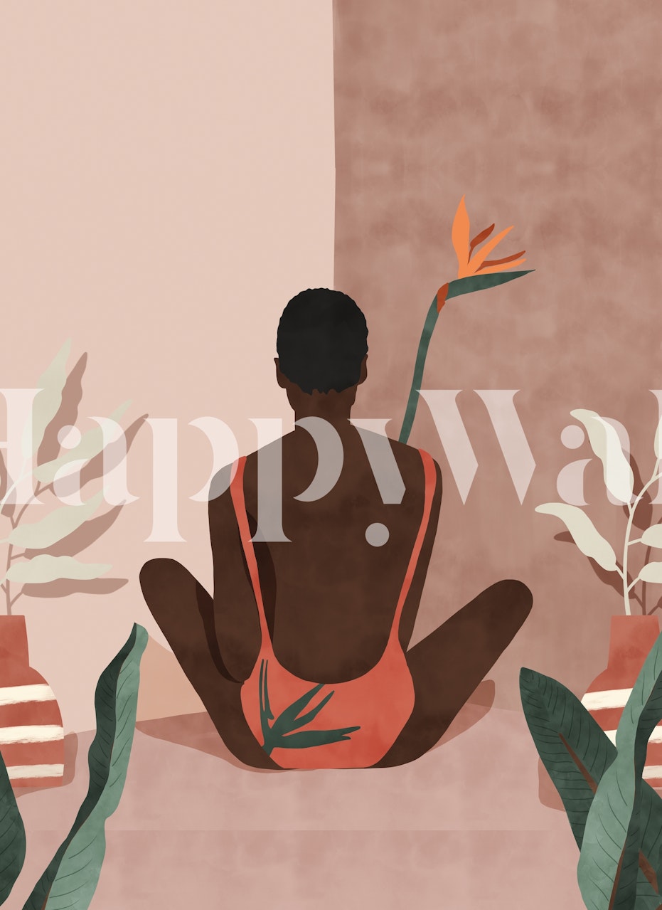 Naturinspirierte Tapete, die Love nature summer Vibes zeigt