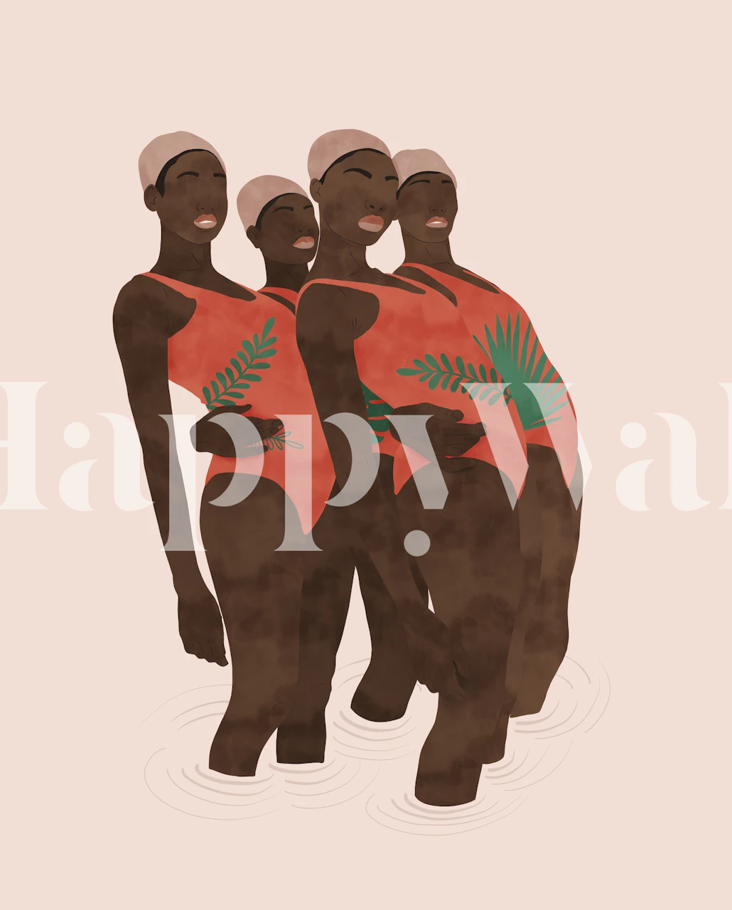 tapeta Terracotta Summer Swim w pokoju