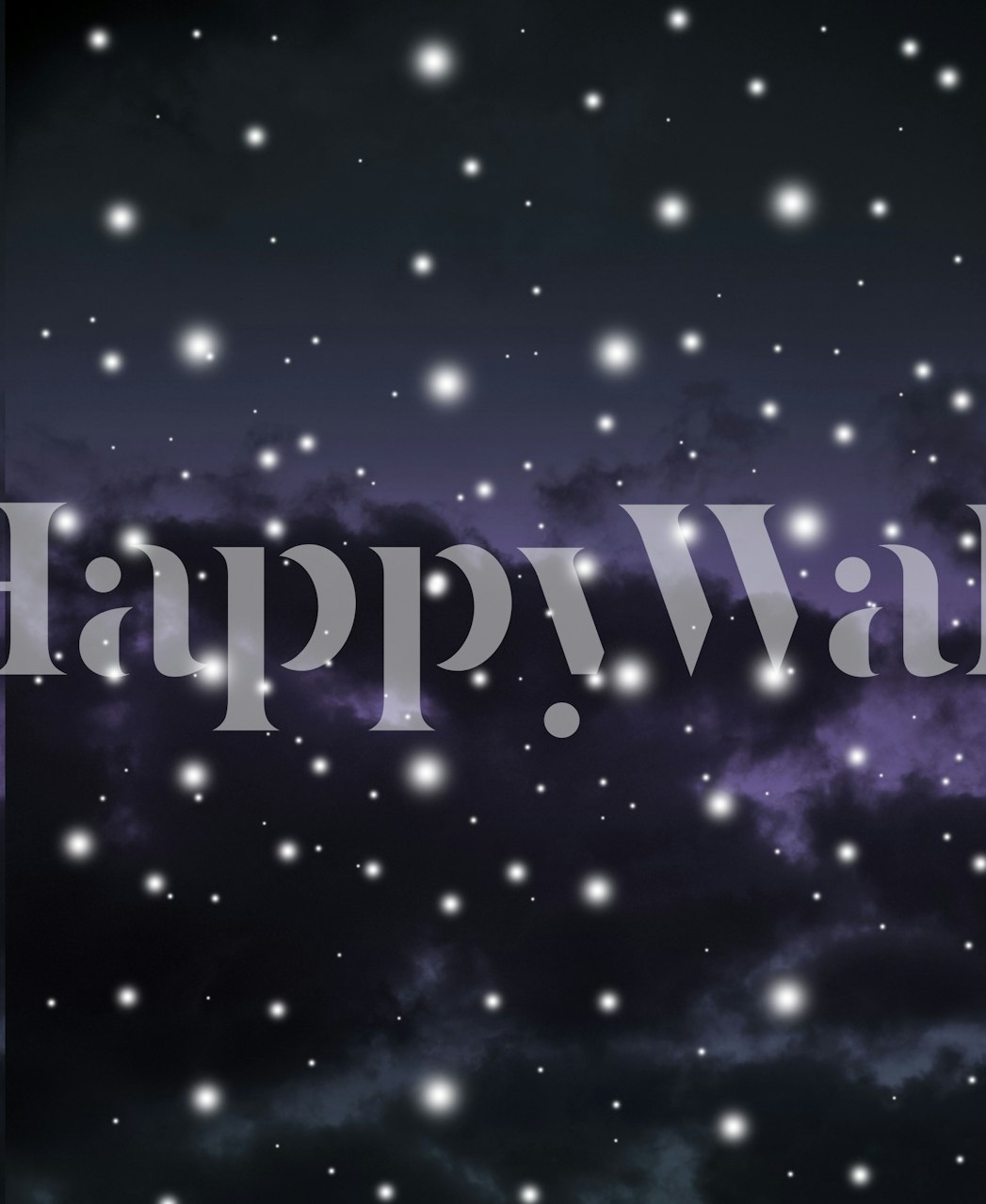 Galaktinen tähtitaivas violetilla ja sinisellä sumumaalauksella