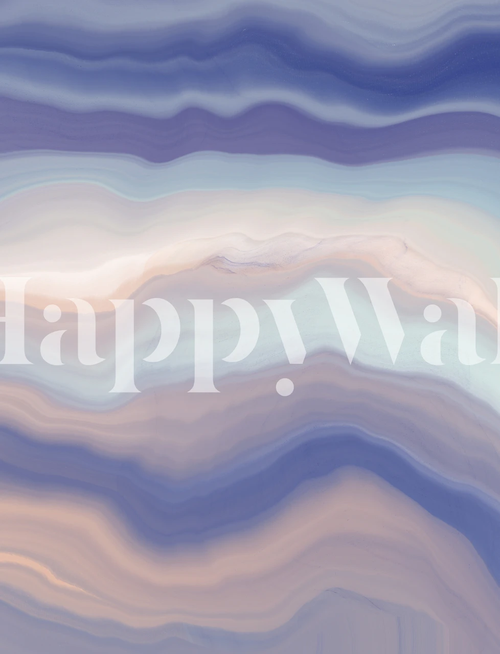 Pastel mineral abstract behang in een kamer