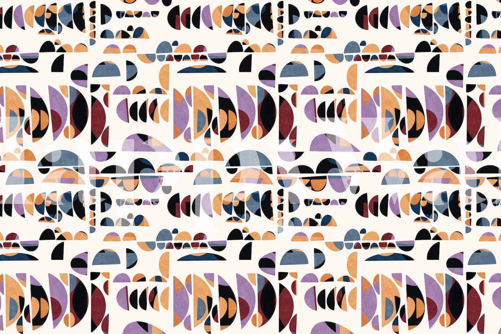 Modern Pattern Shapes in Forms Wallpaper | Happywall