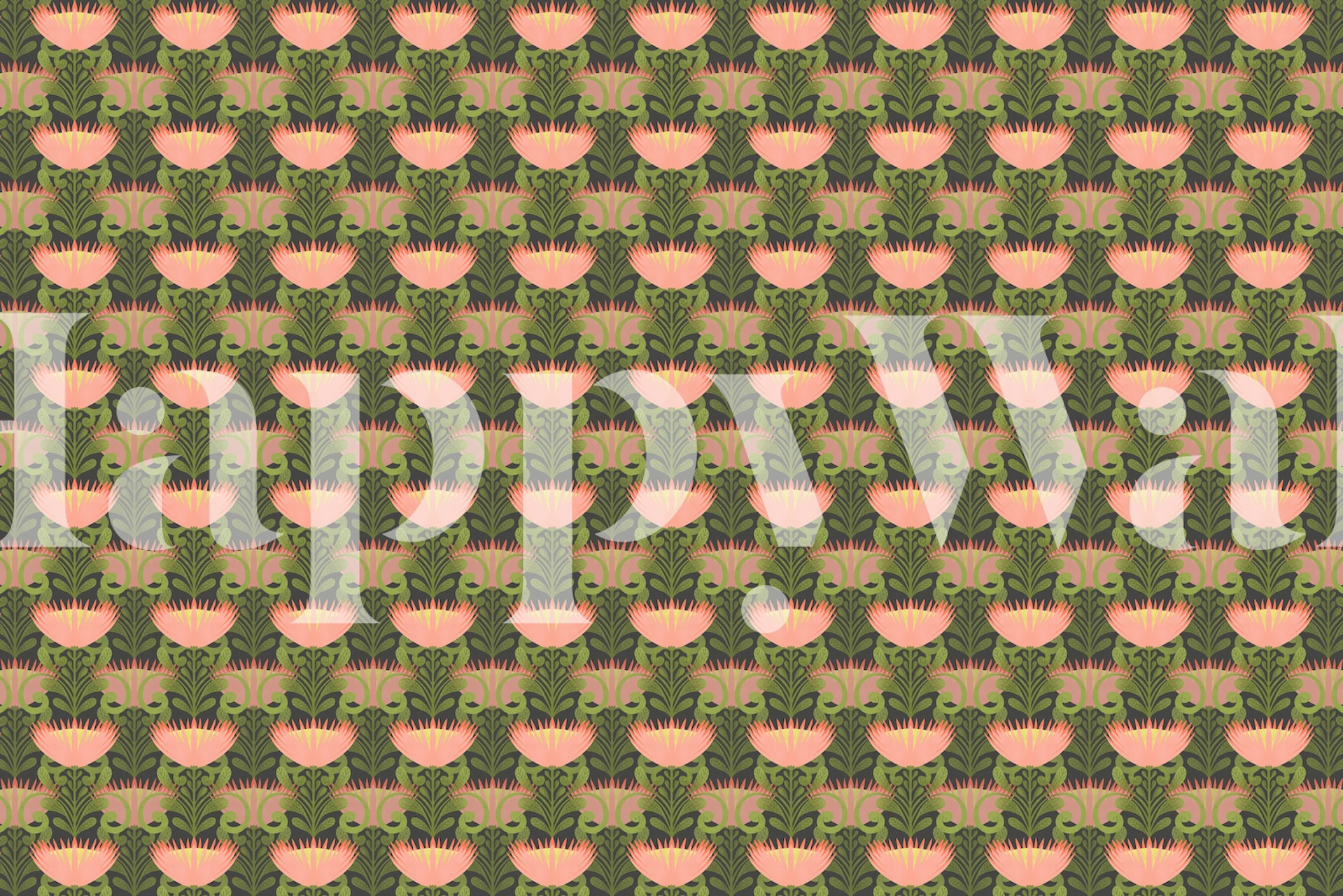 Pink King Protea flowers on gray wallpaper