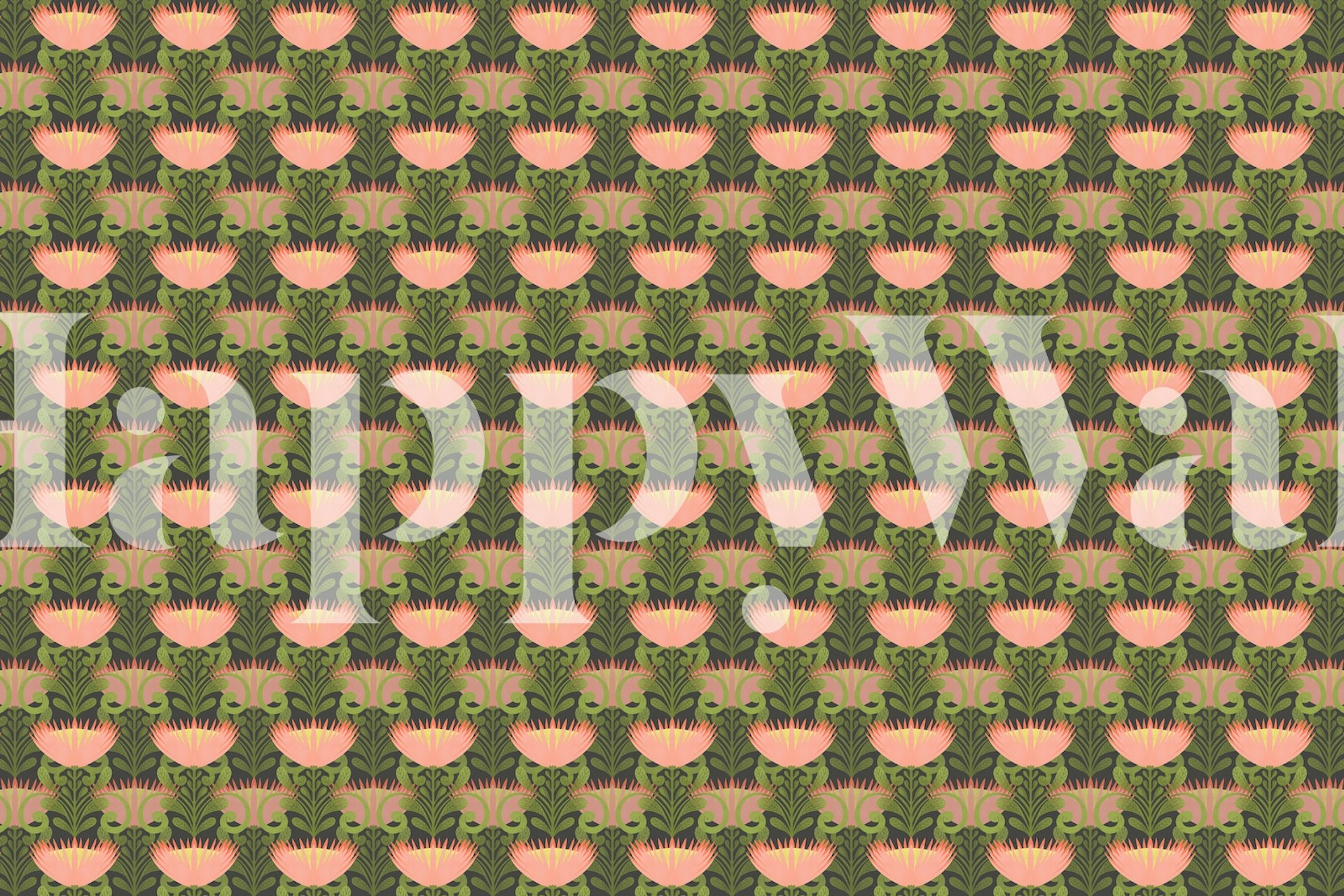 Pink King Protea flowers on gray wallpaper