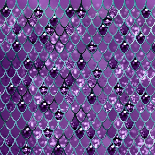 Purple Teal Mermaid Scales 1