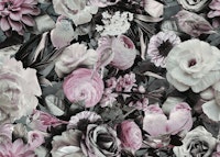 Pastel Flower And Bird Garden carta da parati