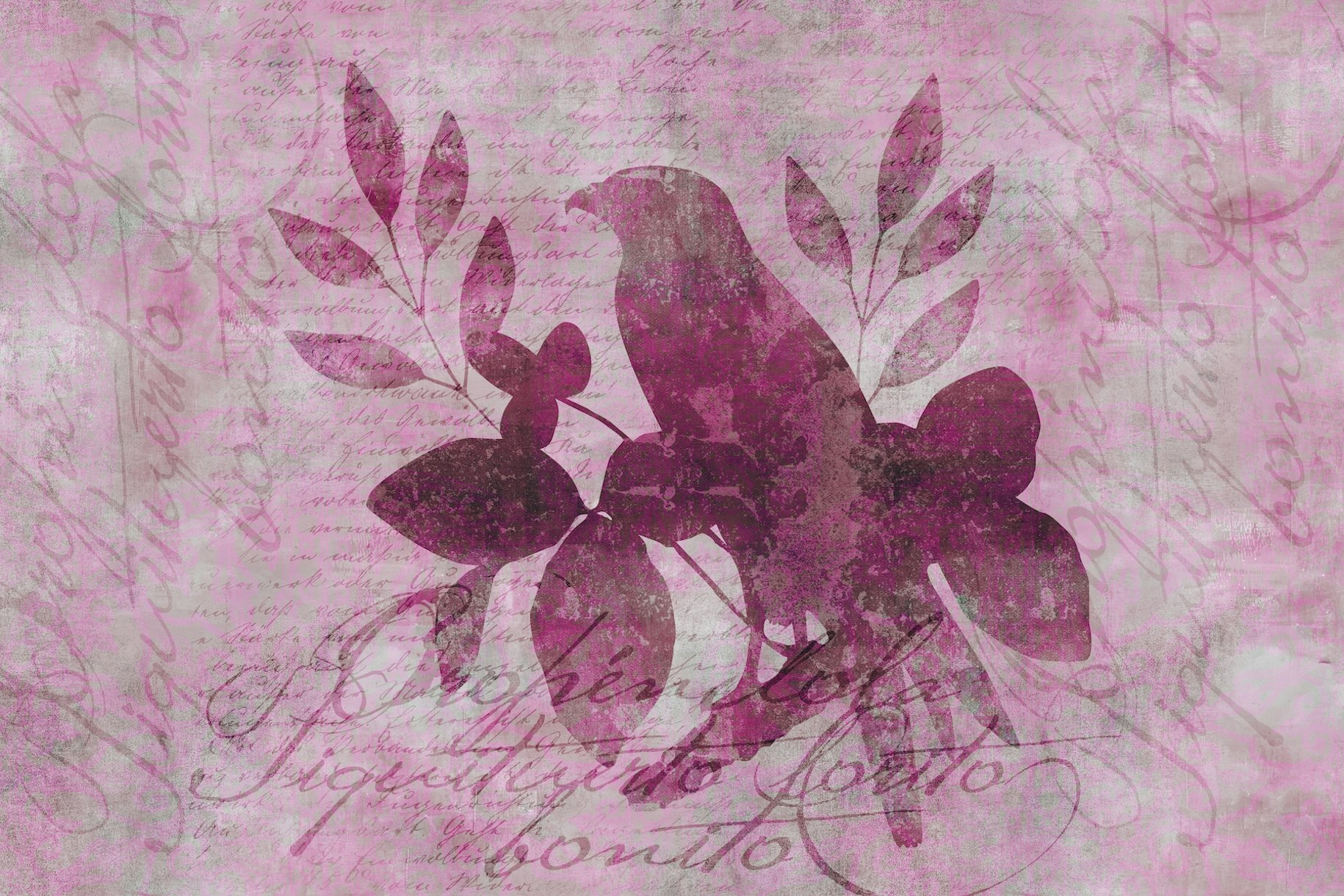 "Bird Collage Art Wallpaper Unique and Colorful Happywall"