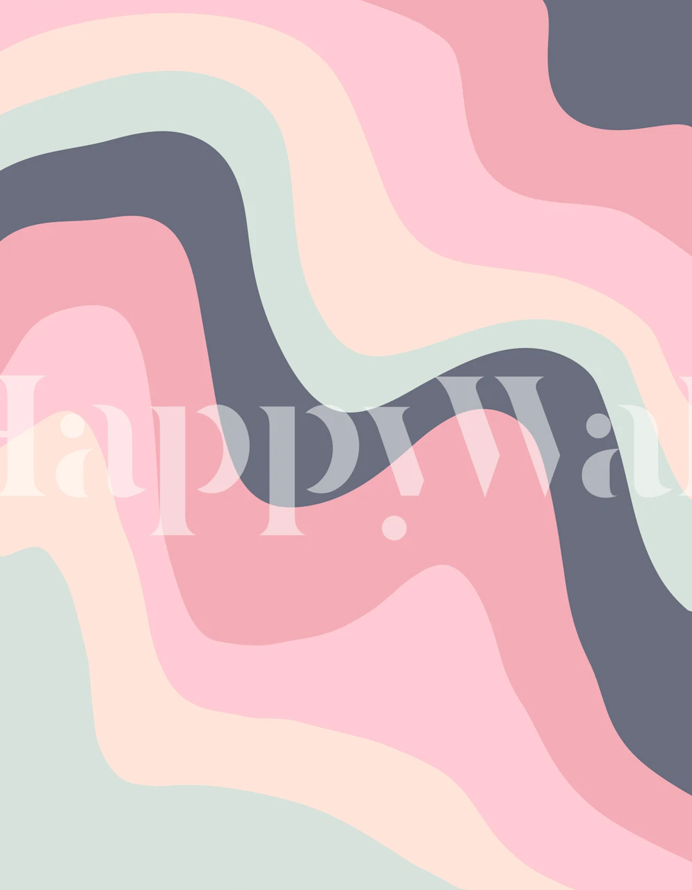 Tapeta Retro Summer Swirl Wave 7 v místnosti