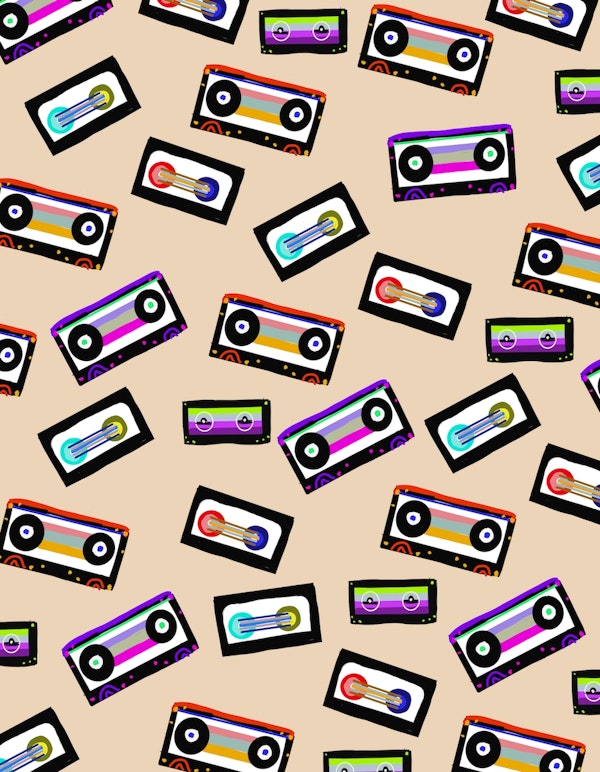 Retro Rainbow Cassette Tapes 1