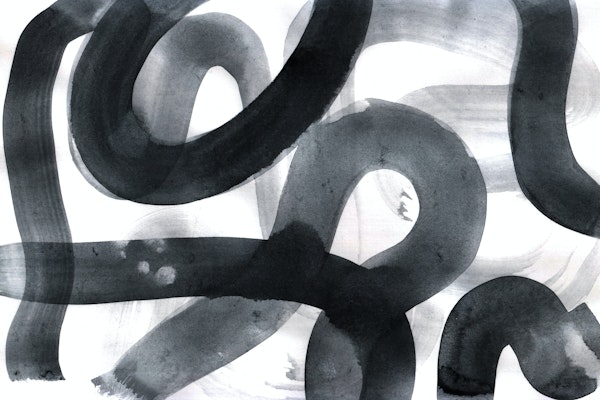 Black ink brushstrokes