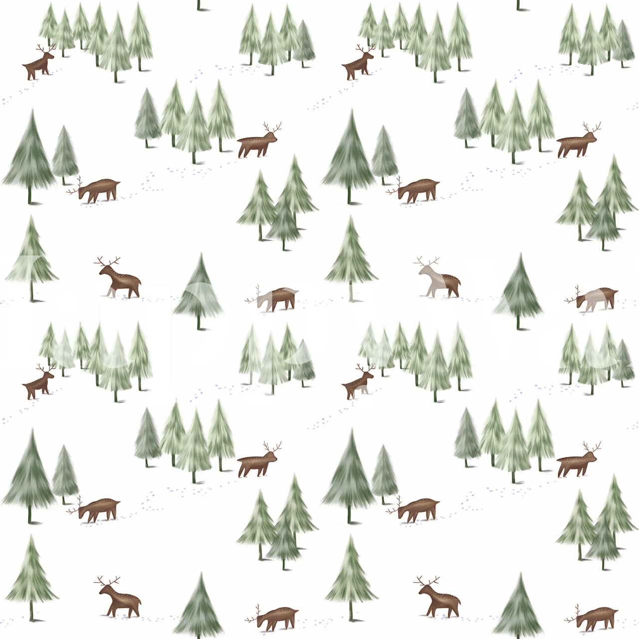 Scandinavian Wald wallpaper design in a room