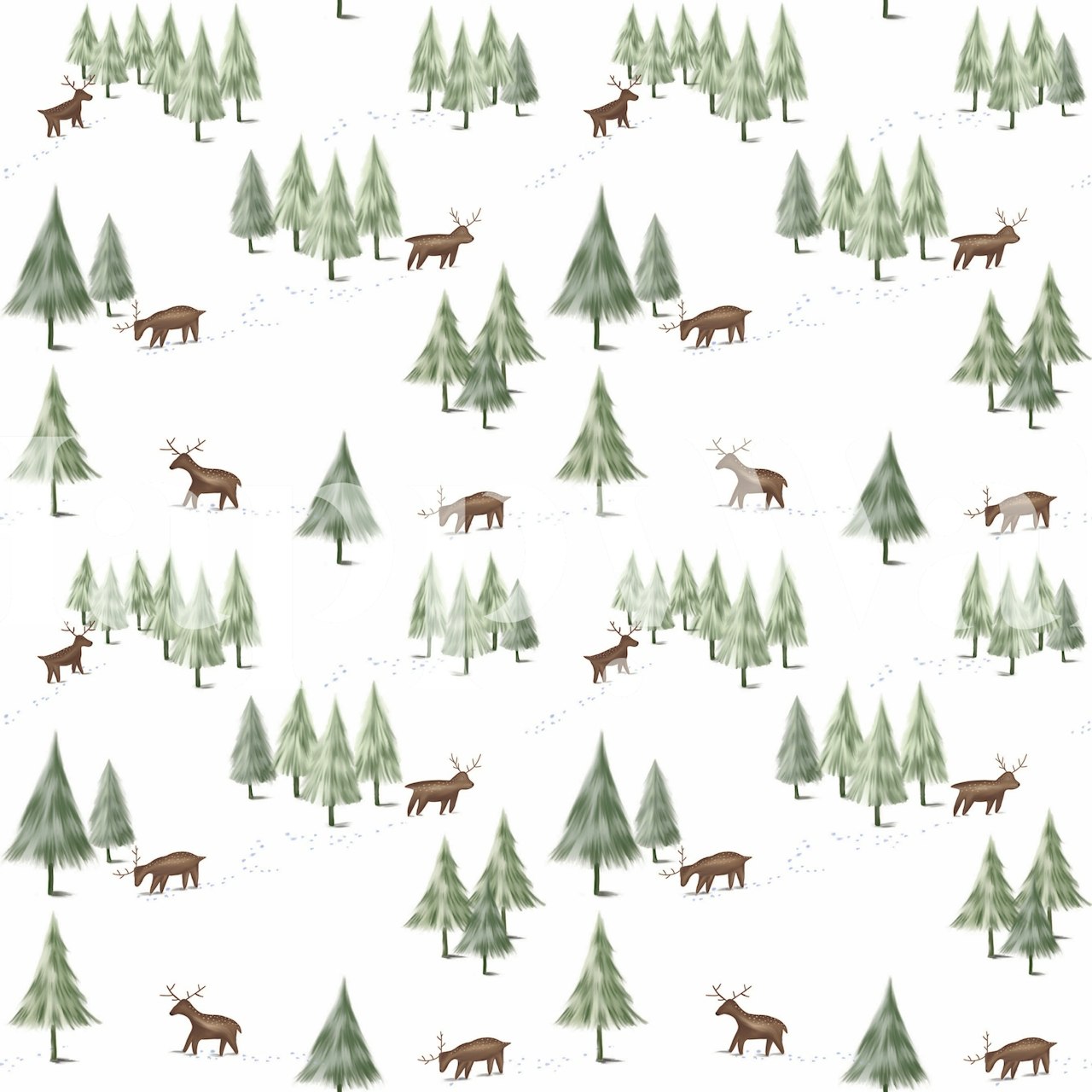 Scandinavian Wald wallpaper design in a room