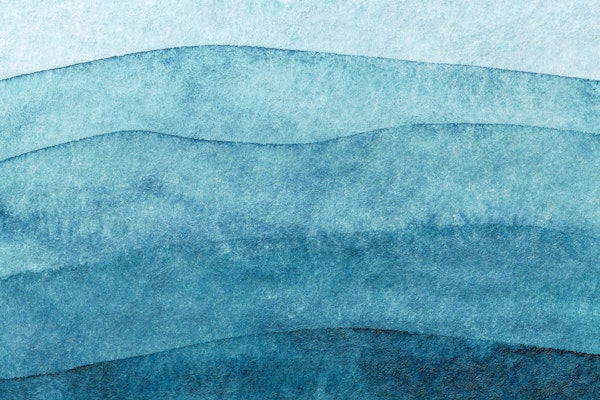 Blue watercolor waves