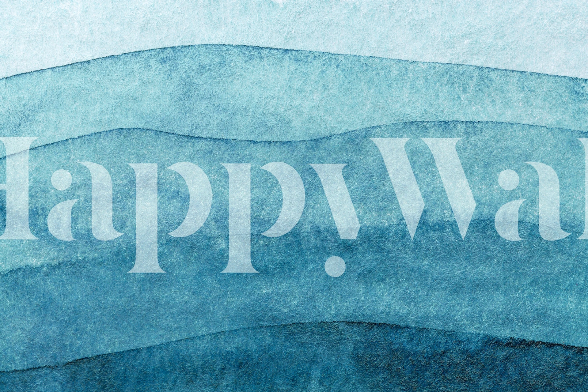 Blue watercolor waves in varying shades, abstract wallpaper