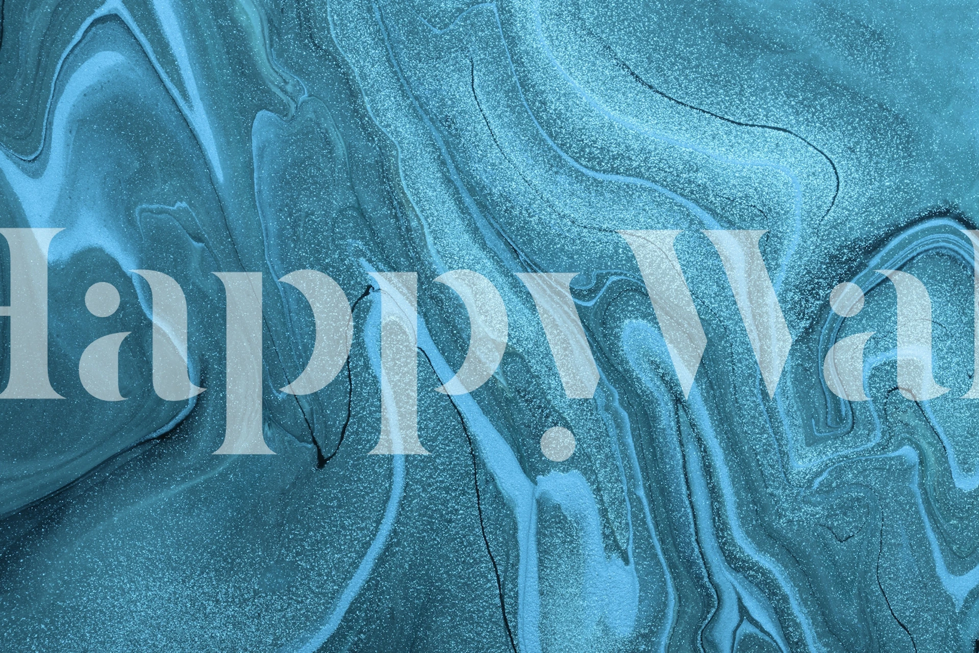 Papel pintado Blue marble art en una habitación