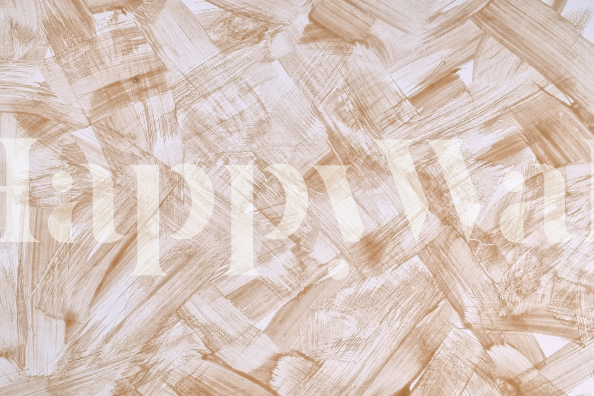 Soft brown brushstroke pattern wallpaper