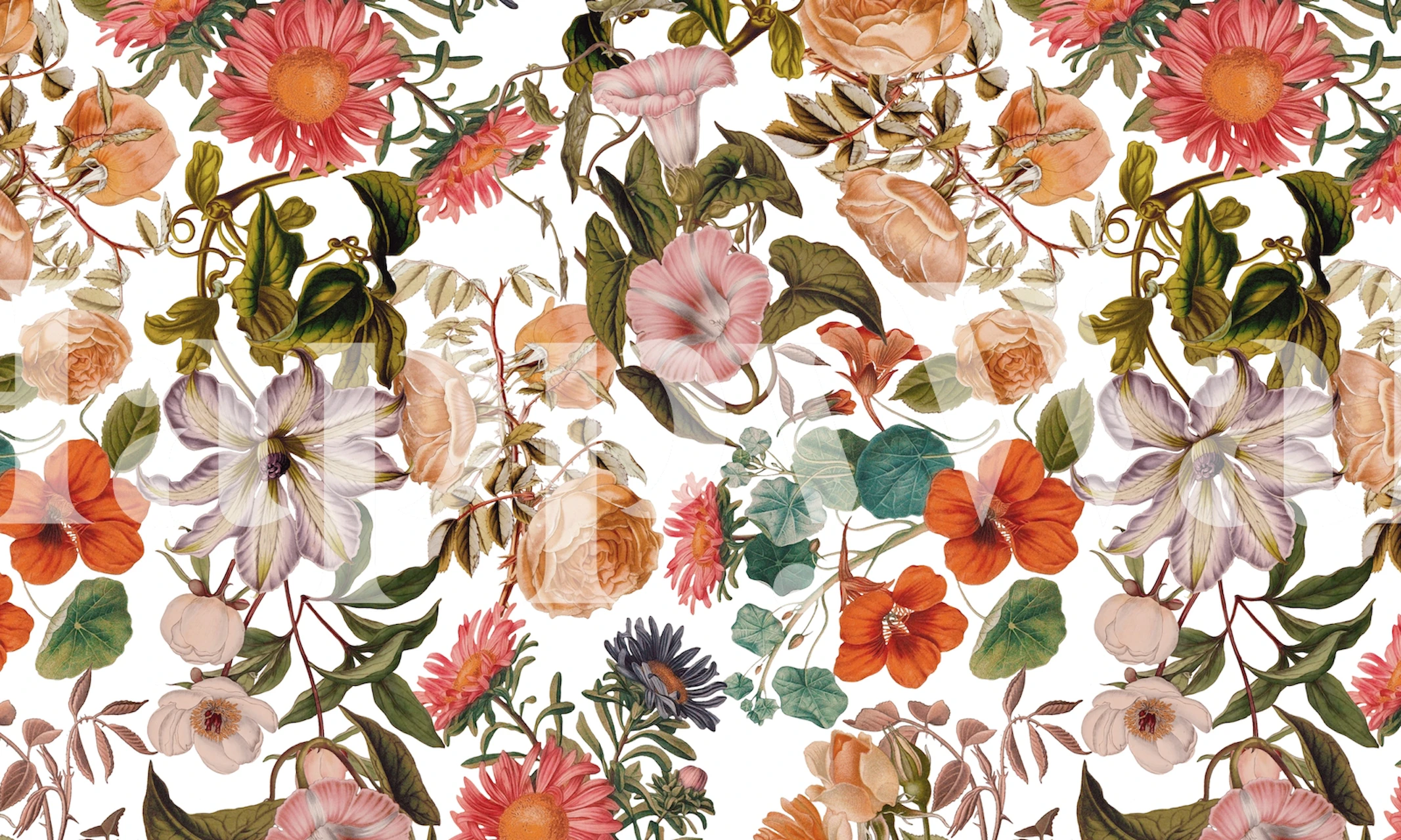 Papier peint floral Romantic Garden