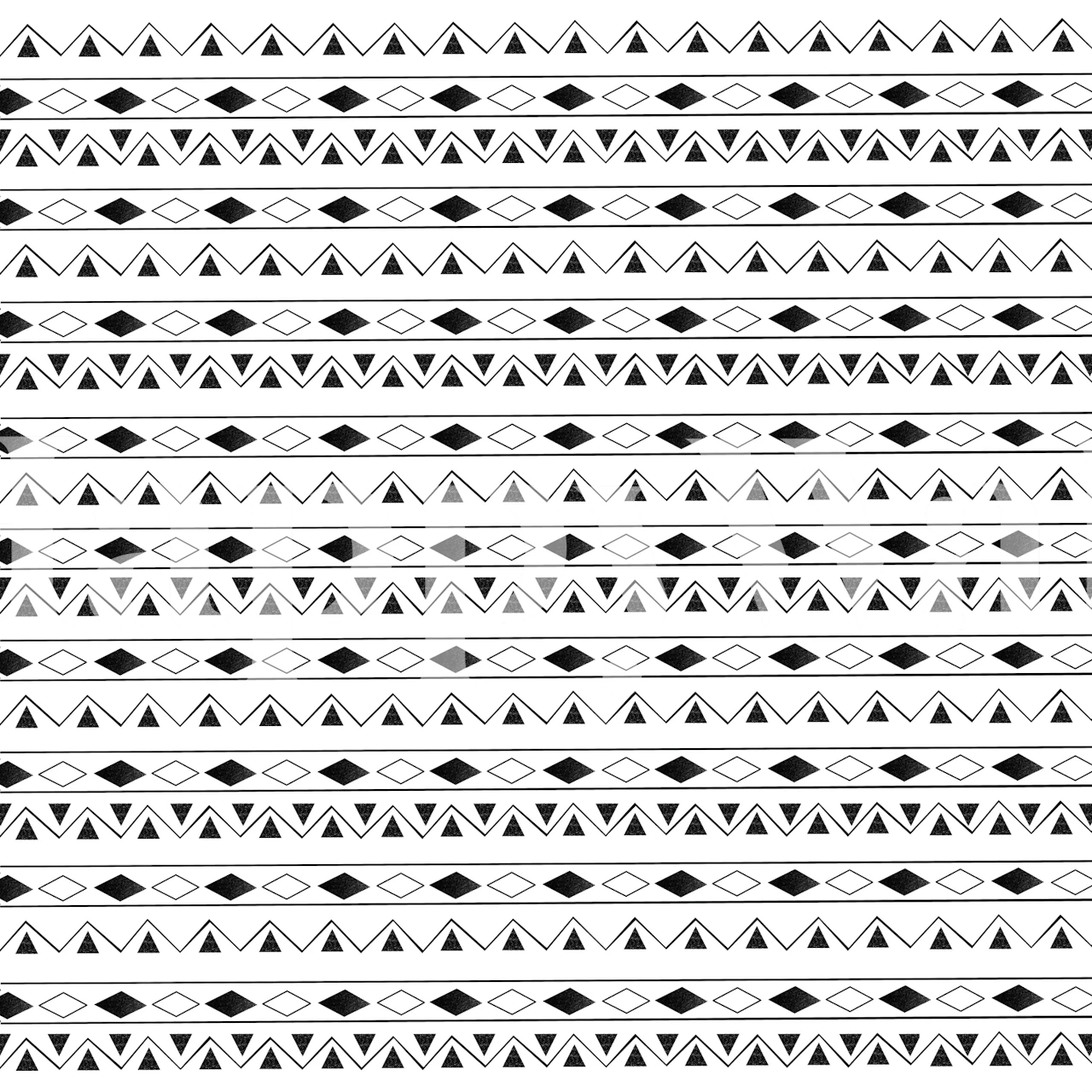 Tribal Boho Minimal pattern wallpaper in a room