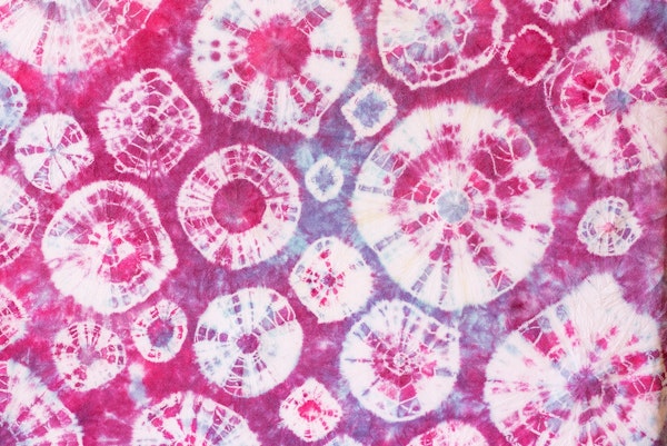 Red tied dye pattern