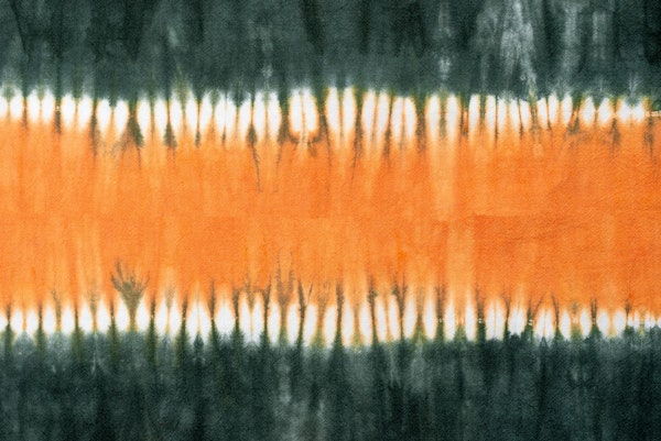 Green and orange tie dye