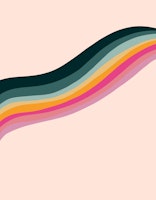 Retro Rainbow Wave 1 tapete