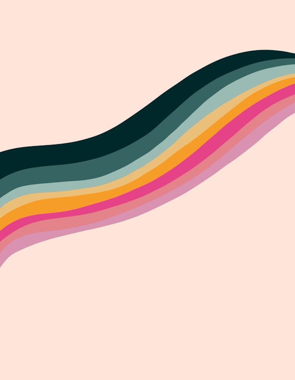 Retro Rainbow Wave 1