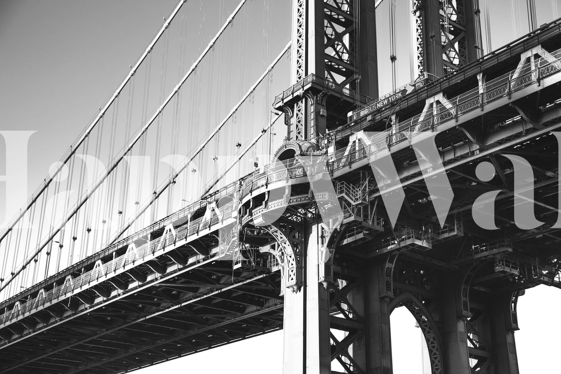 Brooklyn Bridge Bus tapet i et rum