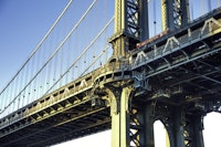 Brooklyn Bridge Bus Color tapete