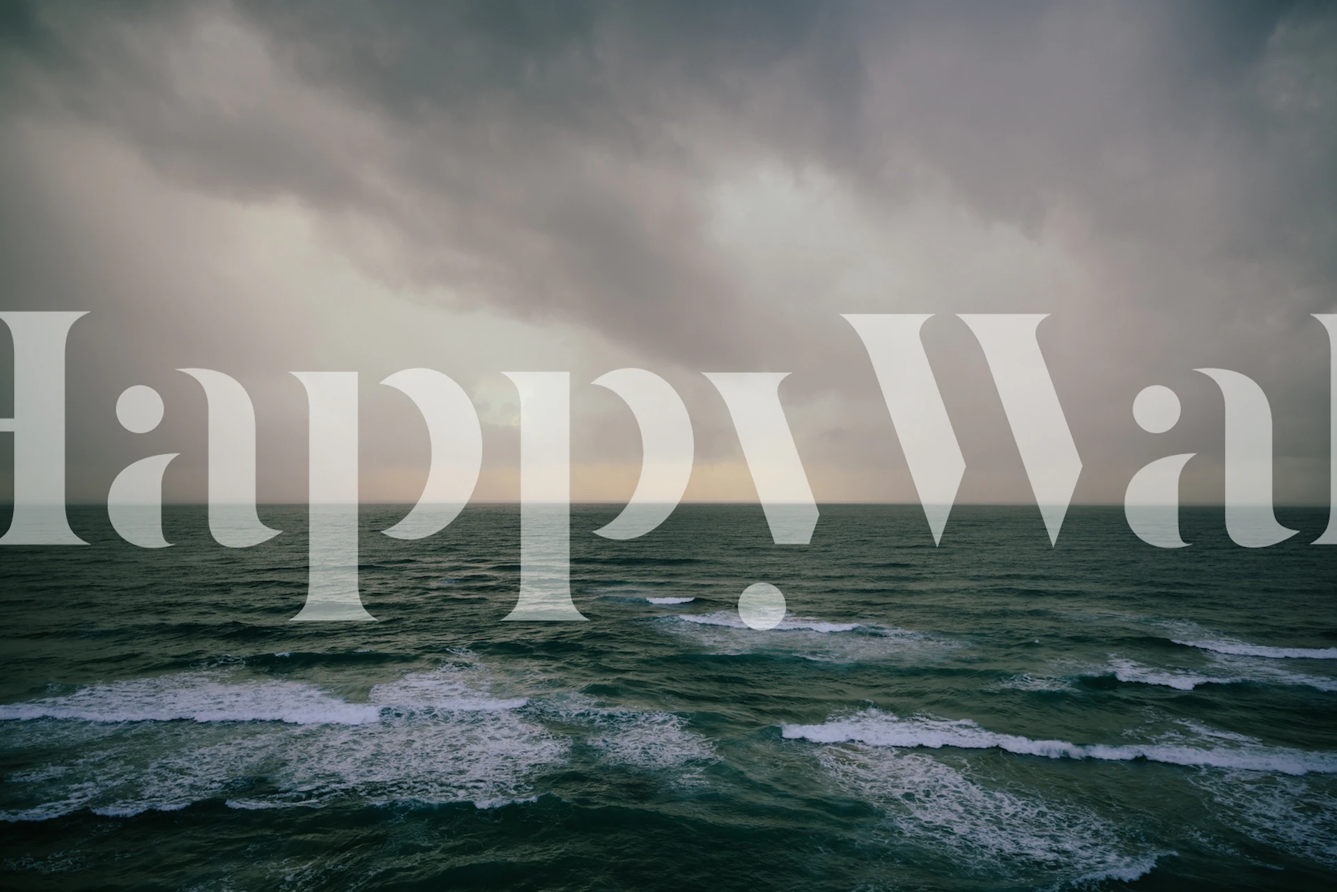 Ocean waves with gray and blue hues wall mural