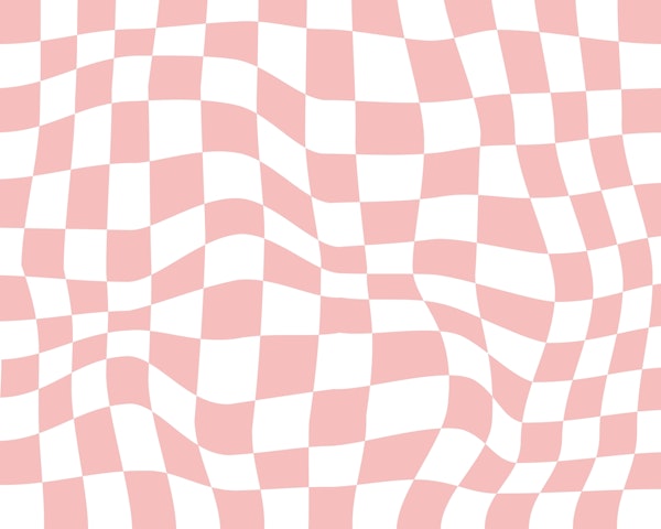 Pink Retro Groovy Checkered