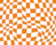 Orange Retro Groovy Checkered