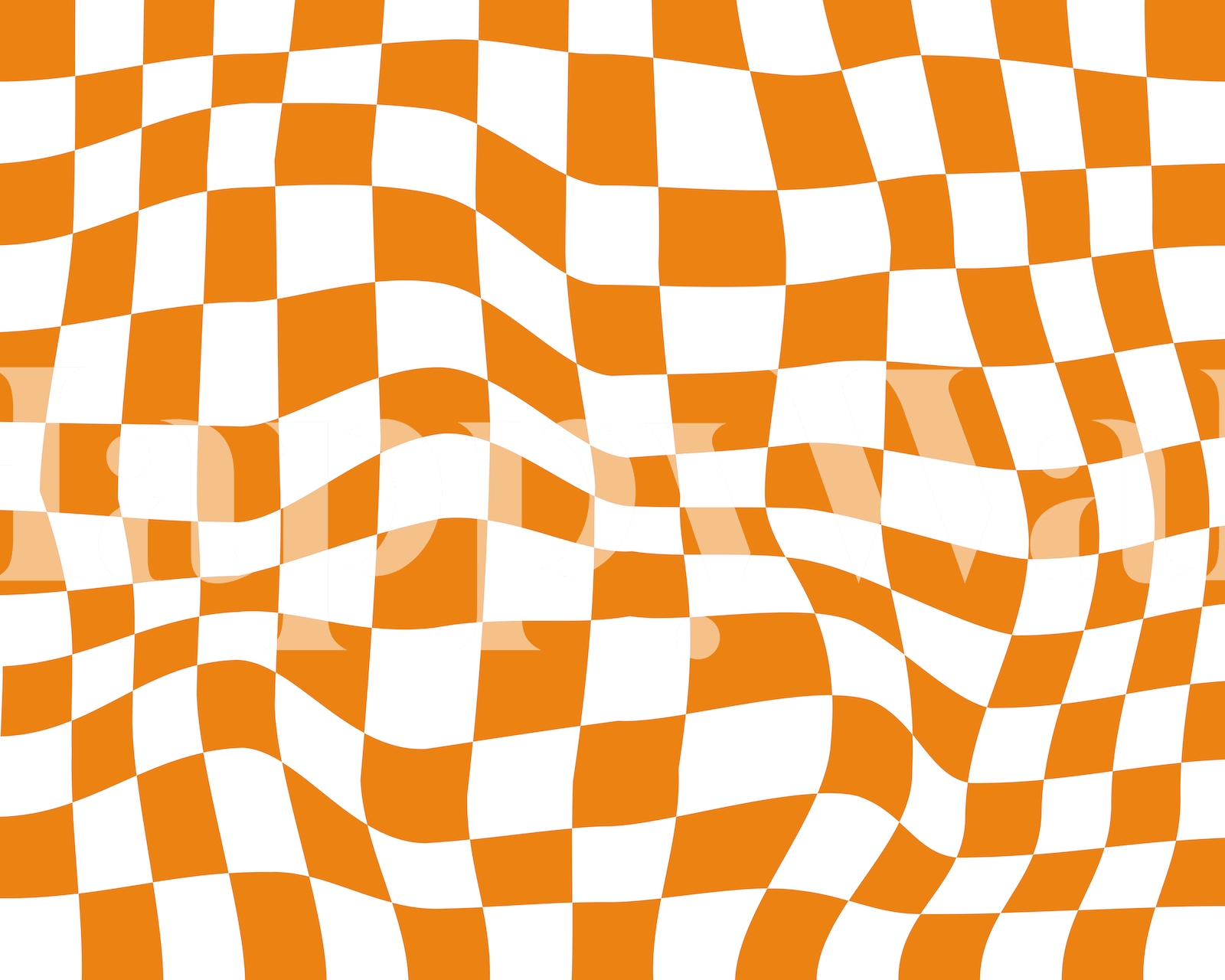 Groovy Orange Retro Checkered Wallpaper for Your Walls | Happywall