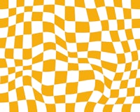 Yellow Retro Groovy Checkered ταπετσαρία