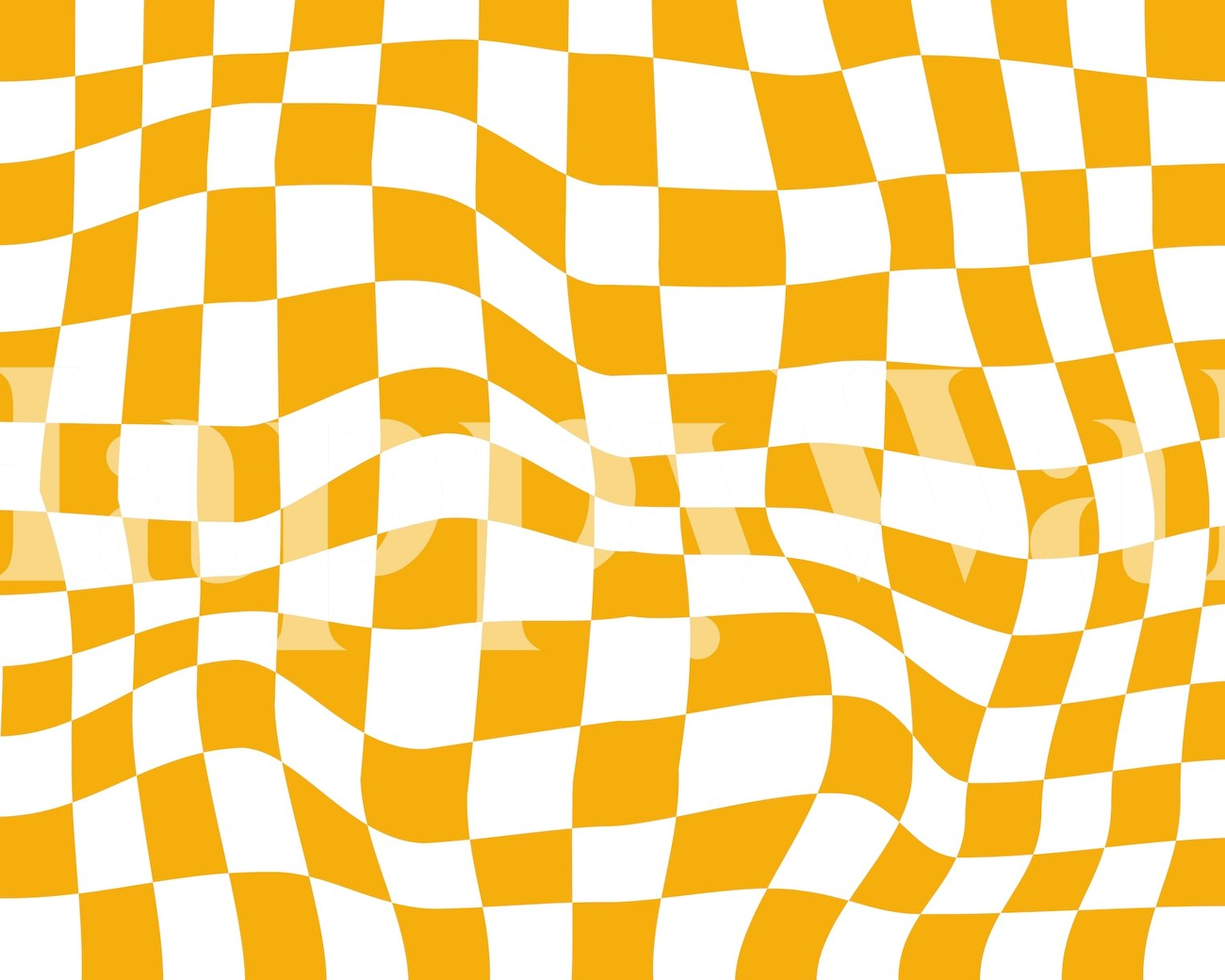 Yellow Retro Groovy Checkered Wallpaper - Buy Online | Happywall