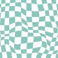 Blue Retro Groovy Checkered tapet