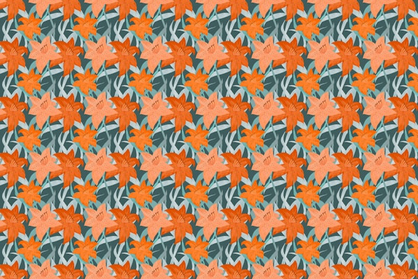 Tiger Lilies Floral Pattern
