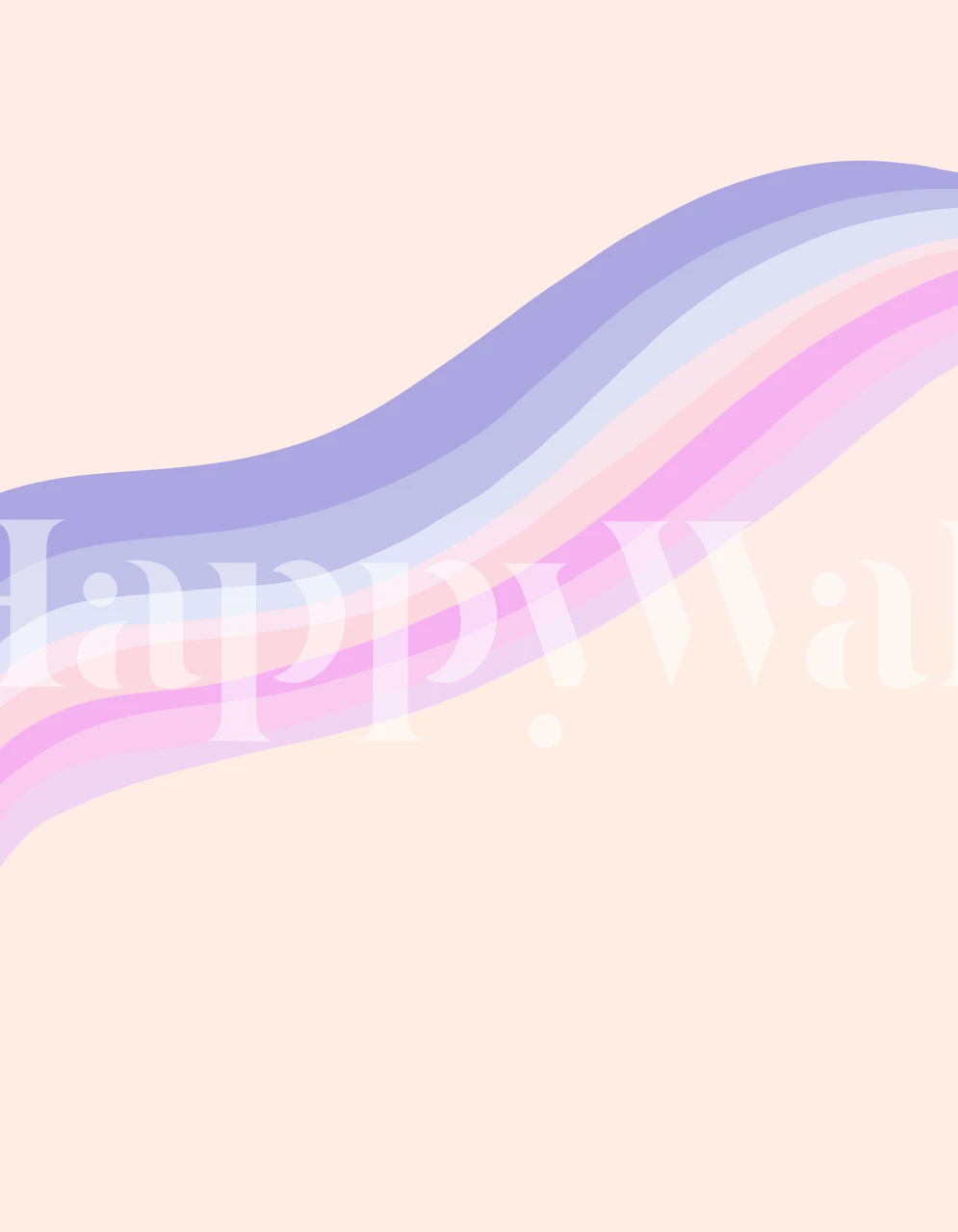 Pastel rainbow stripes in shades of pink and purple wallpaper